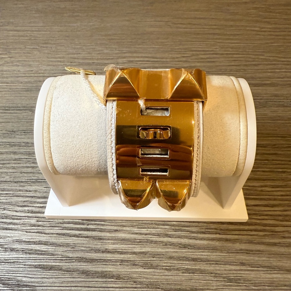 Hermes Collier De Chien CDC White/Gold T3 epsom - Picture 2 of 4